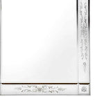 Load image into Gallery viewer, angolo di specchio veneziano molato con fasce specchiate incise a mano
