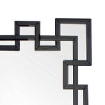 Load image into Gallery viewer, angolo di specchio rettangolare molato con fasce in vetro specchiato nero, molate e bisellate

