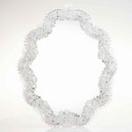 Load image into Gallery viewer, Elegante specchio artigianale da tavolo &quot;Orchidea&quot; con riflessi Argento e dettagli floreali in Cristallo
