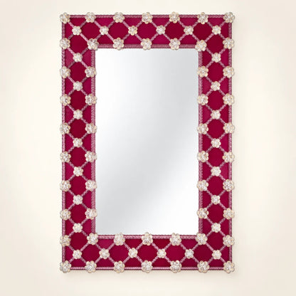 Moro — rectangular Murano glass mirror, alternate view