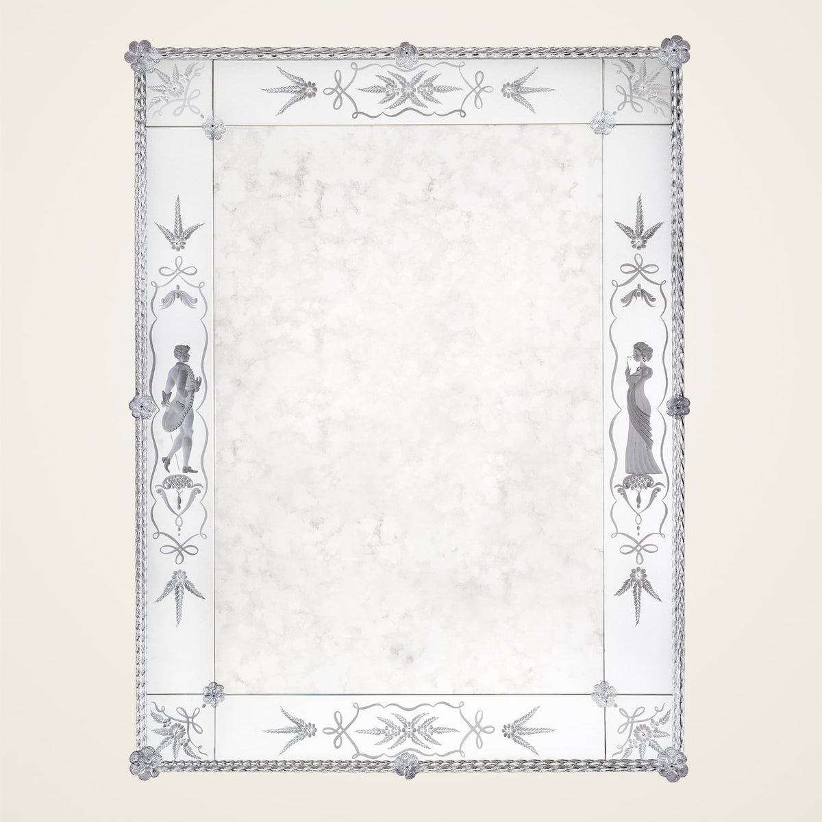 Costa — rectangular Murano glass mirror handcrafted in Italy