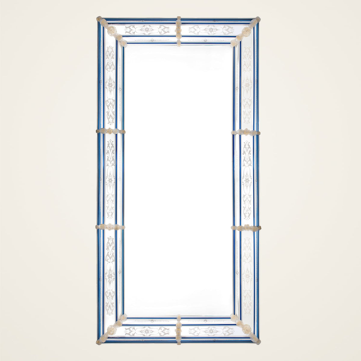 Dandolo — rectangular Murano glass mirror handcrafted in Italy