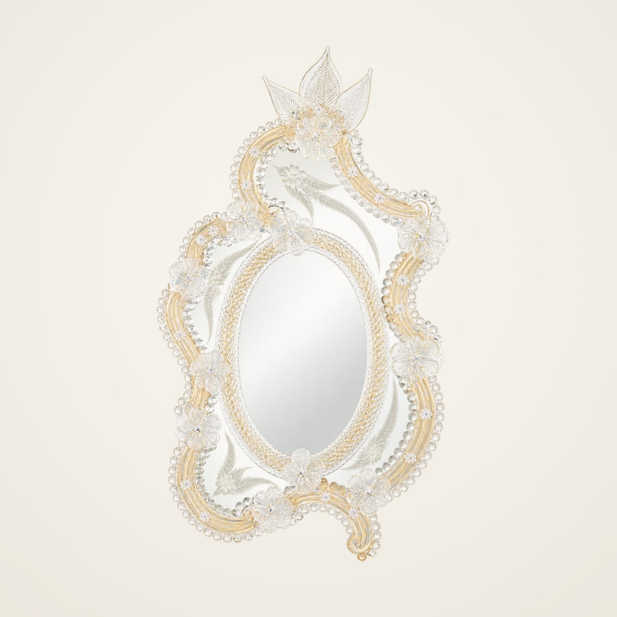 Ibisco — Murano glass table mirror handcrafted in Italy