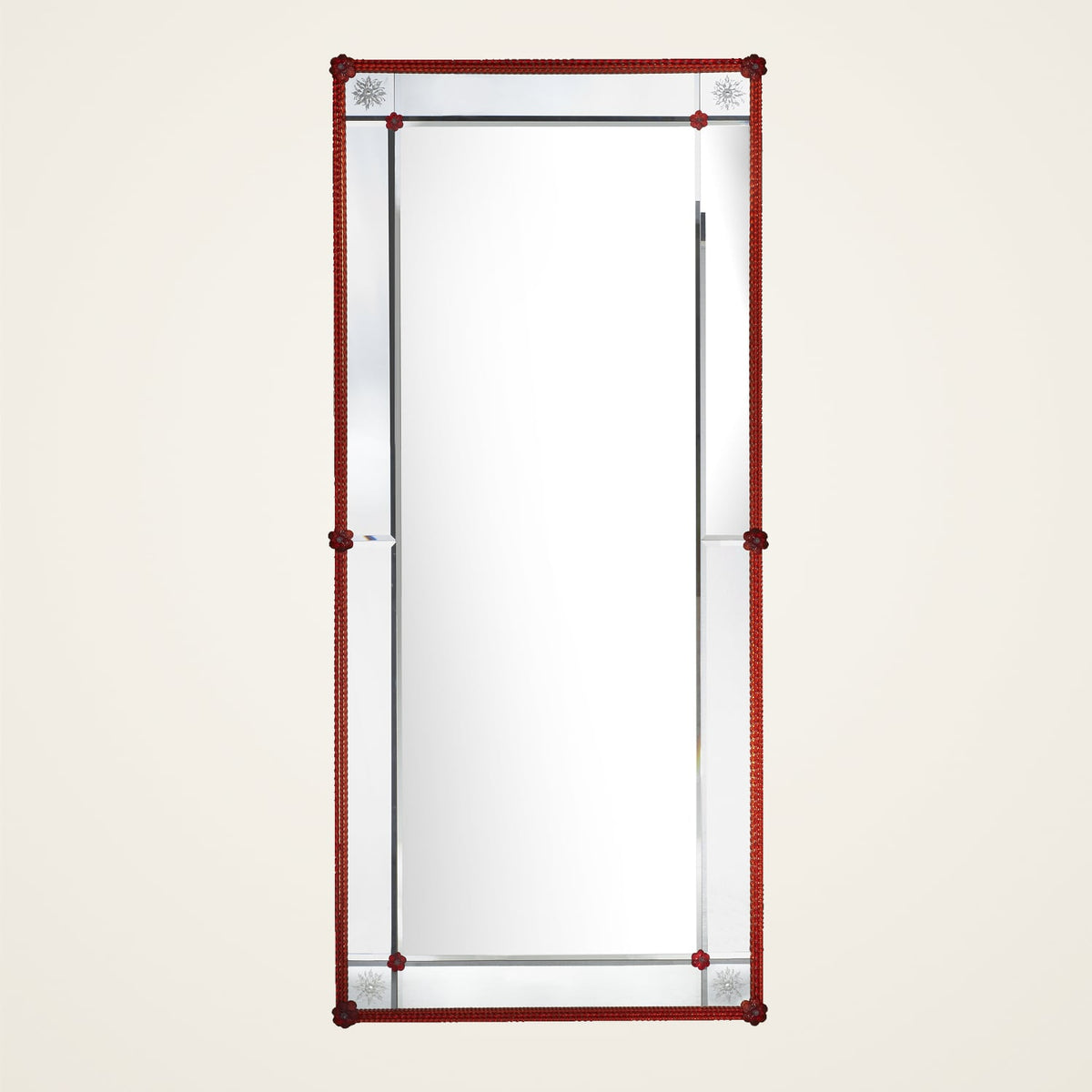 Zaria — Murano glass mirror with lights handcrafted in Italy