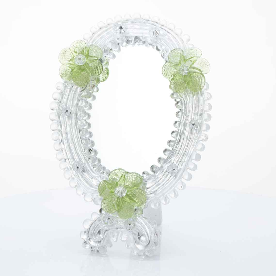 Ninfea — Murano glass table mirror handcrafted in Italy