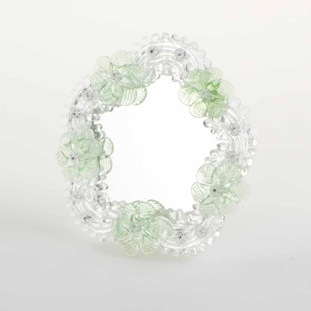 Peonia — Murano glass table mirror handcrafted in Italy